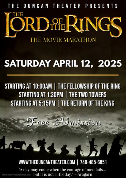 April 12 - Lord Of The Rings Movie Marathon